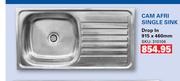 Cam Afri Single Sink Drop In 915 x 460mm