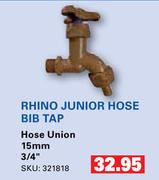 Rhino Junior hose Bib Tap Hose Union 15mm 3/4"