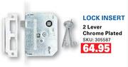 2 Lever Chrome Plated Lock Insert