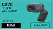 Logitech C270 HD USB Web Camera 960-001063
