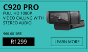 Logitech C920 Pro Full HD 1080p Video Calling With Stereo Audio 960-001055
