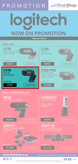 First Shop : Logitech Promotion (25 Sept - 5 Oct 2018), page 1