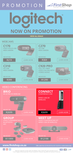 First Shop : Logitech Promotion (25 Sept - 5 Oct 2018), page 1