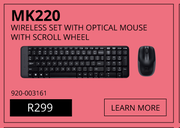 Logitech MK220 Wireless Set With Optical Mouse With Scroll Wheel 920-003161