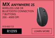 Logitech MX Anywhere 2S Wireless USB Or Bluetooth Connection 7 Buttons 200-4000 DPI 910-005153