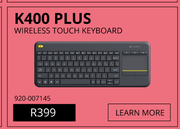 Logitech K400 Plus Wireless Touch Keyboard 920-007145