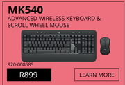 Logitech MK540 Advanced Wireless Keyboard & Scroll Wheel Mouse 920-008685