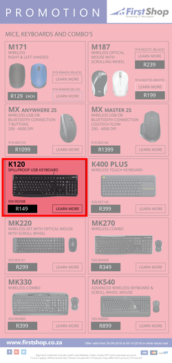 First Shop : Logitech Promotion (25 Sept - 5 Oct 2018), page 2