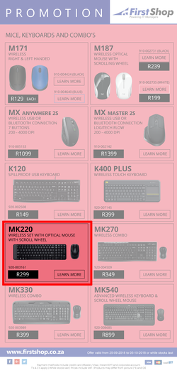First Shop : Logitech Promotion (25 Sept - 5 Oct 2018), page 2
