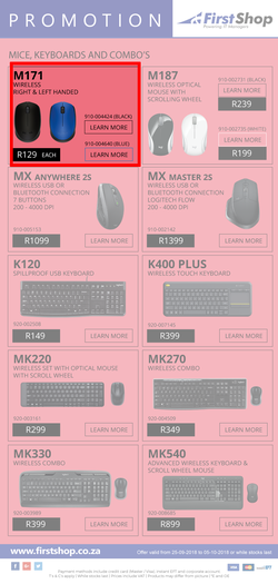 First Shop : Logitech Promotion (25 Sept - 5 Oct 2018), page 2