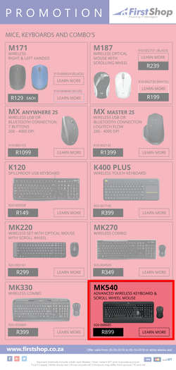 First Shop : Logitech Promotion (25 Sept - 5 Oct 2018), page 2