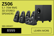Logitech Z506 5.1 70W RMS 3D Stereo Speakers 980-000431