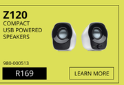 Logitech Z120 Compact USB Powered Speakers 980-000513