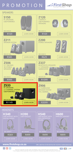 First Shop : Logitech Promotion (25 Sept - 5 Oct 2018), page 3