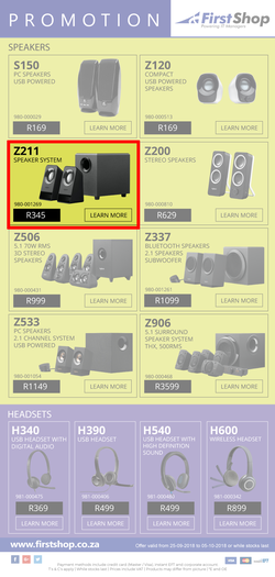 First Shop : Logitech Promotion (25 Sept - 5 Oct 2018), page 3