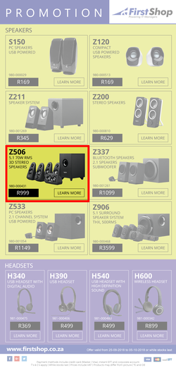 First Shop : Logitech Promotion (25 Sept - 5 Oct 2018), page 3