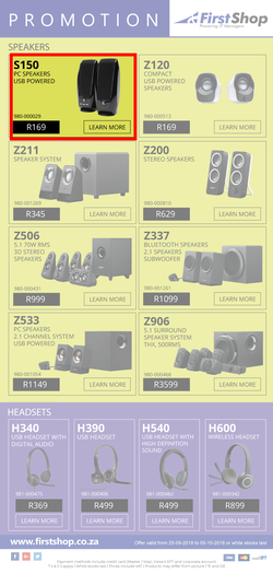 First Shop : Logitech Promotion (25 Sept - 5 Oct 2018), page 3