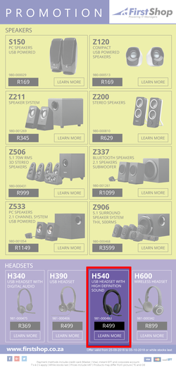 First Shop : Logitech Promotion (25 Sept - 5 Oct 2018), page 3