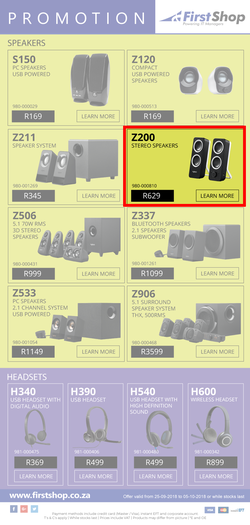First Shop : Logitech Promotion (25 Sept - 5 Oct 2018), page 3