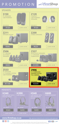 First Shop : Logitech Promotion (25 Sept - 5 Oct 2018), page 3