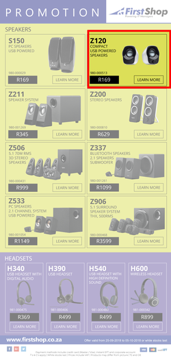 First Shop : Logitech Promotion (25 Sept - 5 Oct 2018), page 3