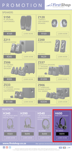 First Shop : Logitech Promotion (25 Sept - 5 Oct 2018), page 3