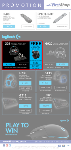 First Shop : Logitech Promotion (25 Sept - 5 Oct 2018), page 4