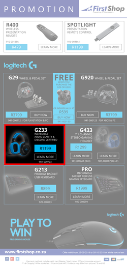 First Shop : Logitech Promotion (25 Sept - 5 Oct 2018), page 4