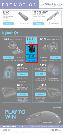 First Shop : Logitech Promotion (25 Sept - 5 Oct 2018), page 4