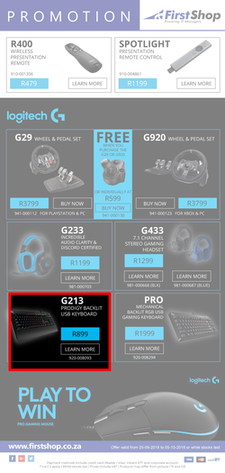 First Shop : Logitech Promotion (25 Sept - 5 Oct 2018), page 4