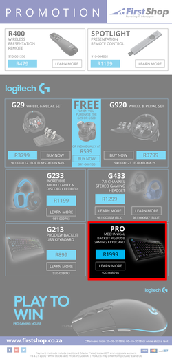 First Shop : Logitech Promotion (25 Sept - 5 Oct 2018), page 4