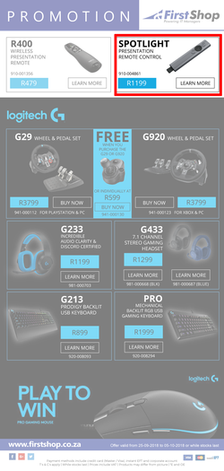 First Shop : Logitech Promotion (25 Sept - 5 Oct 2018), page 4