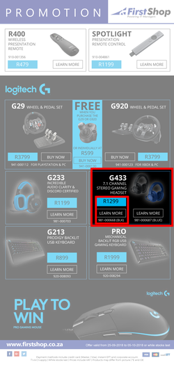 First Shop : Logitech Promotion (25 Sept - 5 Oct 2018), page 4