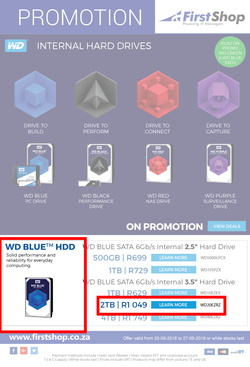 First Shop : Western Digital Promotion (20 Sep - 27 Sep 2018), page 1