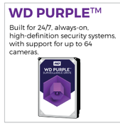 WD Purple Sata 6GB/s Internal 3.5" Hard Drive 4TB WD40PURZ