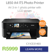 Epson L850 A4 ITS Photo Printer C11CE31403