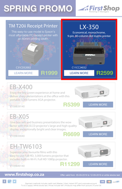 First Shop : Epson Promo (5 Sept - 12 Sept 2019), page 2