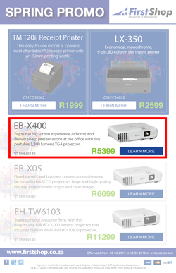 First Shop : Epson Promo (5 Sept - 12 Sept 2019), page 2