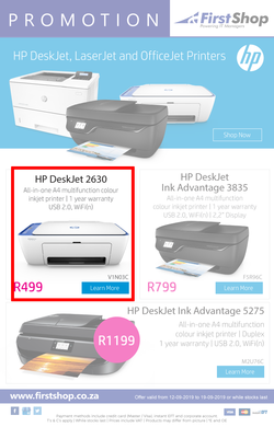 First Shop : HP Printer Promo (12 Sept - 19 Sept 2019), page 1