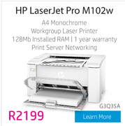 HP Laser Jet Pro M102w G3Q35A