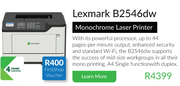 Lexmark B2546dw Monochrome Laser Printer