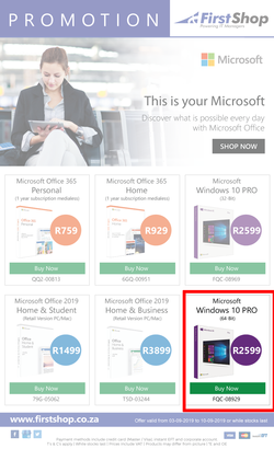 First Shop : Microsoft Promo (3 Sept - 10 Sept 2019), page 1