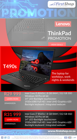 First Shop : Lenovo ThinkPad Promo (1 September - 8 September 2020), page 1