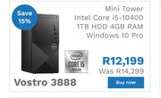 Dell Vostro 3888 Mini Tower Intel Core i5-10400 