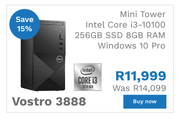 Dell Vostro 3888 Mini Tower Intel Core i3-10100 