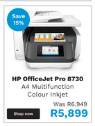 HP OfficeJet Pro 8730 A4 Multifunction Colour Inkjet Printer