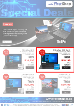 First Shop : Lenovo Laptops Promo (14 September - 21 September 2021) , page 1