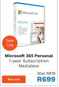 Microsoft 365 Personal - 1-Year Subscription Medialess