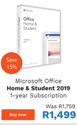 Microsoft Office Home & Student 2019 - 1-Year Subscription