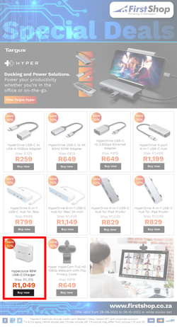 First Shop : Targus (29 September - 06 October 2022), page 1